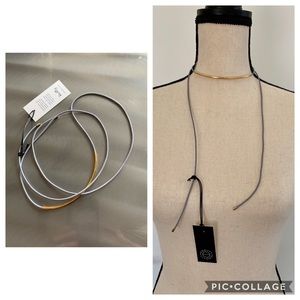 NWT Knotty brand convertible gold tube necklace